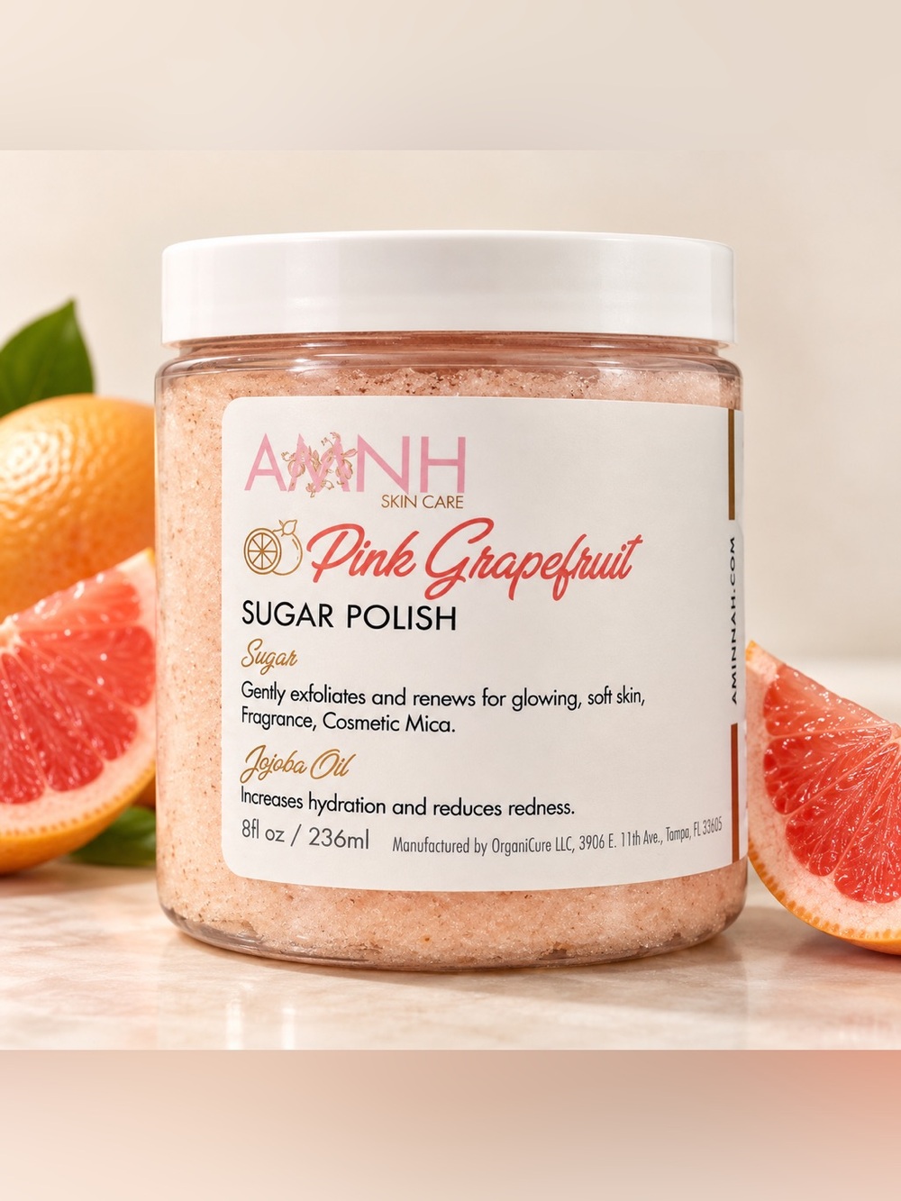 Aminnah Pink Grapefruit Sugar Polish